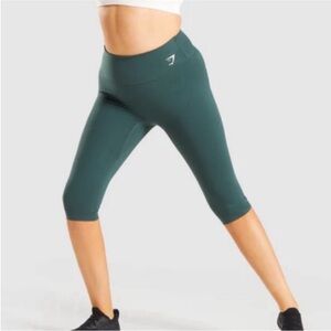Gymshark Green High Waist Training Workout Capri Crop Leggings Women XS